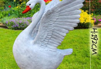 游樂場鵝雕塑廠家 公園草地擺件 住宅小區仿真鵝雕塑
