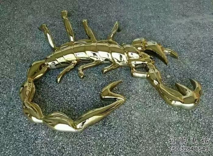 鍍金蝎子雕塑廠(chǎng)家 大型餐飲店擺件 戶(hù)外異形蝎子雕塑