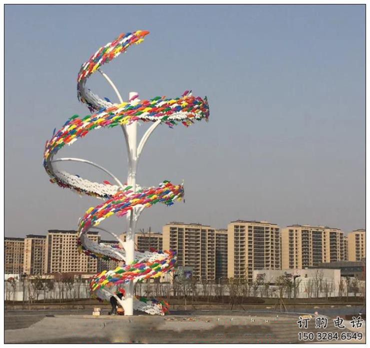 商場麥穗魚雕塑廠家 中式戶外小品 酒店彩繪麥穗魚雕塑