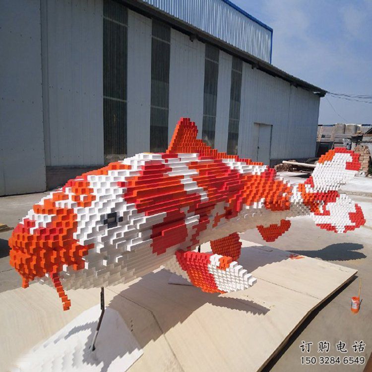 游樂場金魚雕塑廠家 海洋賓館擺件 戶外抽象金魚雕塑