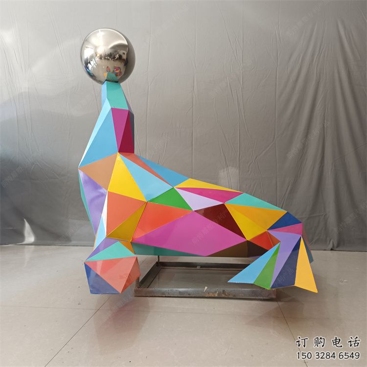 幼兒園海豚雕塑廠家 卡通噴漆小品 室內(nèi)幾何海豚雕塑