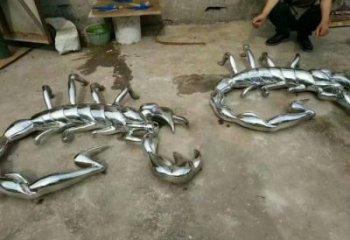 鏡面蝎子雕塑廠家 現(xiàn)代創(chuàng)意擺件 商場(chǎng)仿真蝎子雕塑