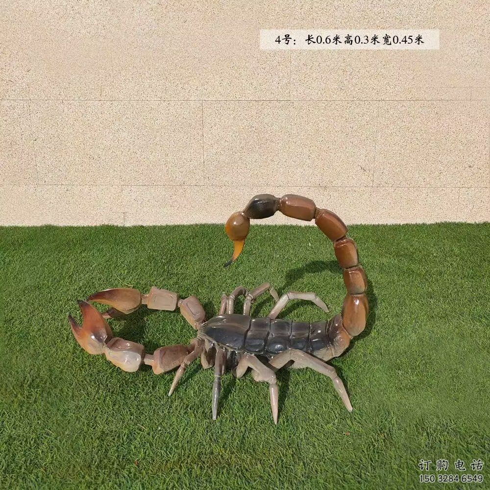 仿古蝎子雕塑廠家 抽象異形小品 玄關彩繪蝎子雕塑
