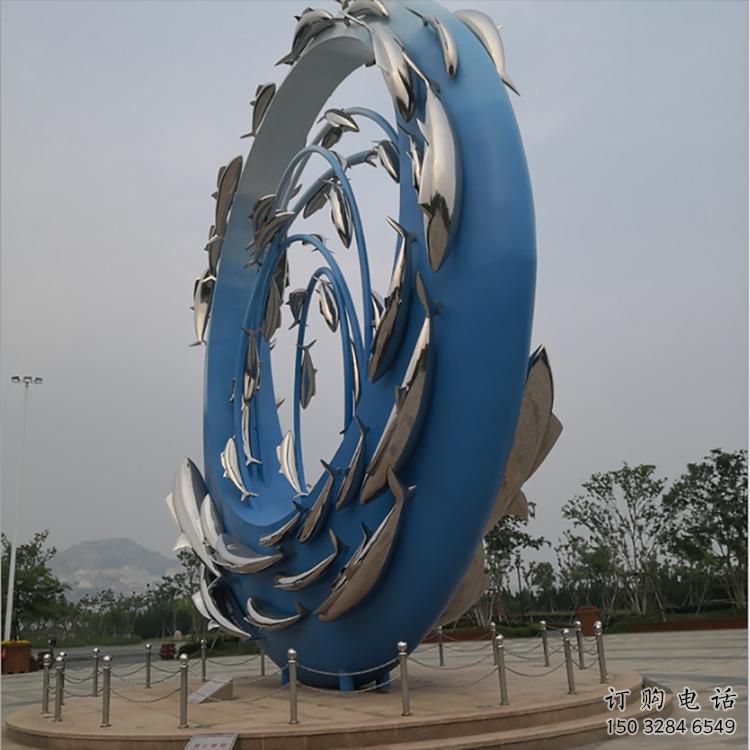 公園麥穗魚雕塑廠家 抽象噴漆小品 游樂場異形麥穗魚雕塑