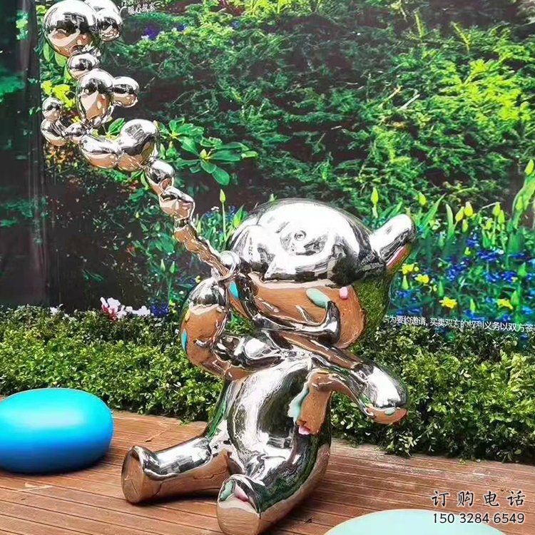 抽象貓雕塑廠家 現代創意擺件 戶外大型貓雕塑