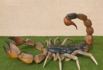 異形蝎子雕塑廠家 抽象彩繪擺件 酒店戶外蝎子雕塑
