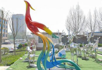 玄關(guān)飛鳥雕塑廠家 創(chuàng)意現(xiàn)代擺件 酒店別墅區(qū)飛鳥雕塑