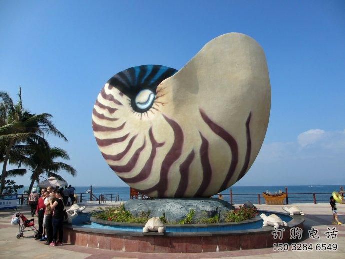 風(fēng)景區(qū)海螺雕塑廠家 中式海洋擺件 戶外廣場海螺雕塑