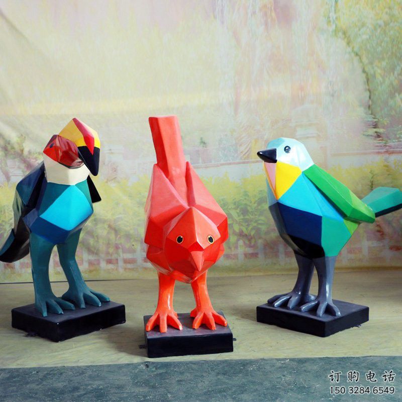 園林飛鳥雕塑廠家 大型戶外擺件 街道仿真飛鳥雕塑