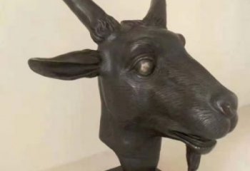 室內(nèi)羊頭雕塑廠家 大型餐飲店小品 步行街異形羊頭雕塑