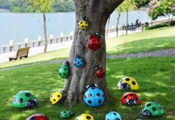 風(fēng)景區(qū)甲殼蟲雕塑廠家 中式戶外擺件 彩繪仿真甲殼蟲雕塑