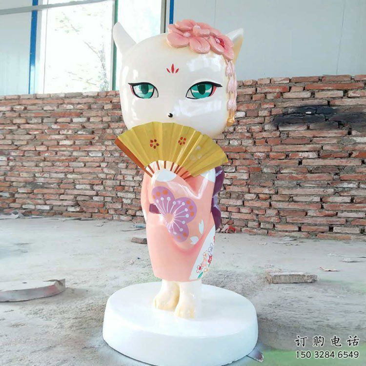 園林狐貍雕塑廠家 大型卡通擺件 街道仿真狐貍雕塑