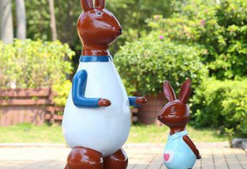 商場袋鼠雕塑廠家 中式室內小品 酒店彩繪袋鼠雕塑