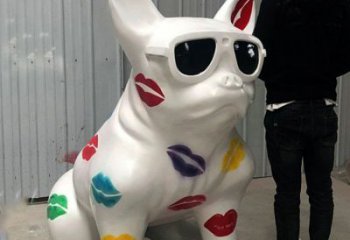 切面小狗雕塑廠家 現代抽象擺件 商場卡通小狗雕塑