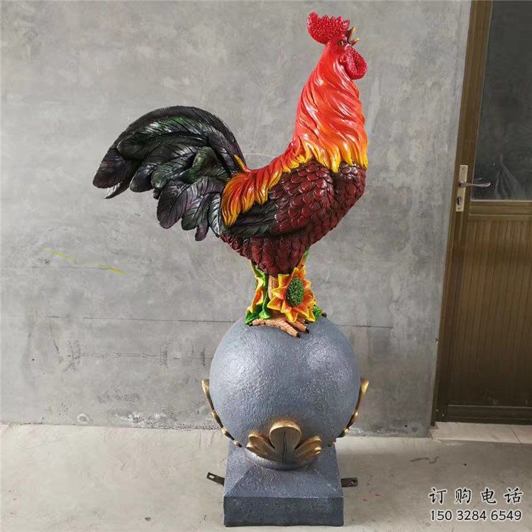 風景區小雞雕塑廠家 中式室內擺件 戶外仿真小雞雕塑