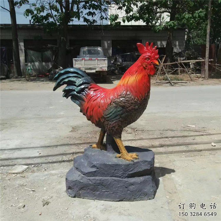 街道小雞雕塑廠家 創意村口小品 大型街頭小雞雕塑