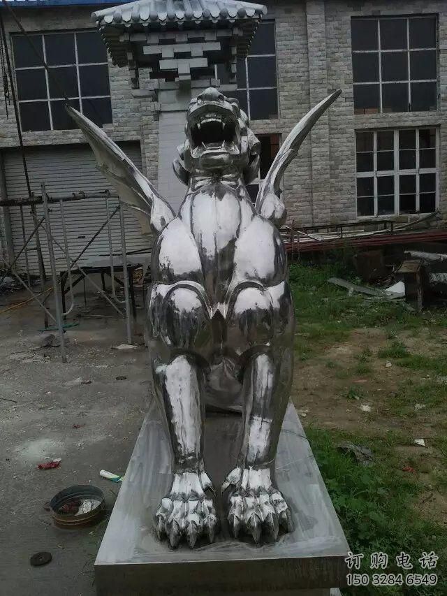 賓館麒麟雕塑廠家 歐式仿真小品 戶外鏡面麒麟雕塑