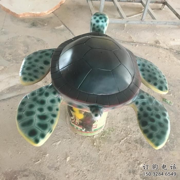 幼兒園烏龜雕塑廠家 卡通噴漆小品 戶外異形烏龜雕塑