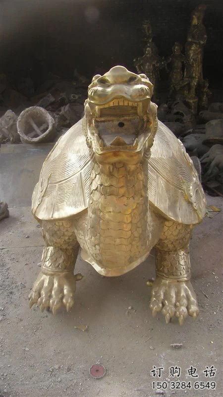 公園烏龜雕塑廠家 中式鑄造小品 風景區仿古烏龜雕塑
