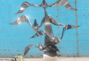 戶外鴻雁雕塑廠家 大型房地產小品 步行街異形鴻雁雕塑