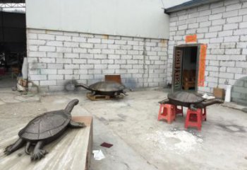街道烏龜雕塑廠家 創意烤漆小品 酒店戶外烏龜雕塑