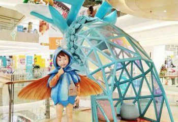 鏤空鹿角雕塑廠家 現代抽象擺件 廣場幾何鹿角雕塑