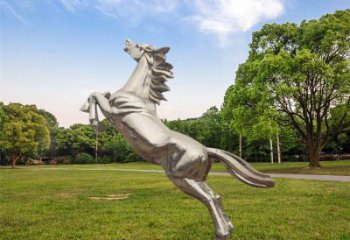 幼兒園奔馬雕塑廠家 現(xiàn)代創(chuàng)意小品 戶外仿真奔馬雕塑