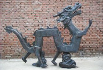 現代臥龍雕塑廠家 創意鑄造小品 室內異形臥龍雕塑