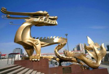 鏤空臥龍雕塑廠家 現(xiàn)代抽象擺件 廣場切面臥龍雕塑