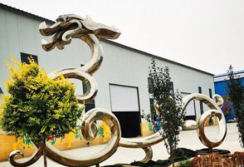 鍛造龍形雕塑廠家 創意村口小品 戶外鏡面龍形雕塑