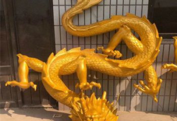 公園蛟龍雕塑廠家 中式烤漆小品 風(fēng)景區(qū)仿古蛟龍雕塑