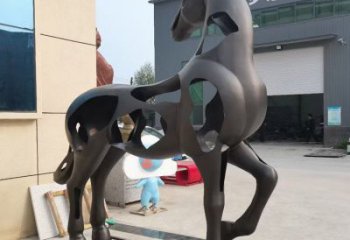 公園跑馬雕塑廠家 中式鏤空小品 風(fēng)景區(qū)仿古跑馬雕塑