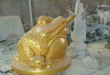 商業(yè)街金蟾雕塑廠家 大型抽象擺件 步行街異形金蟾雕塑