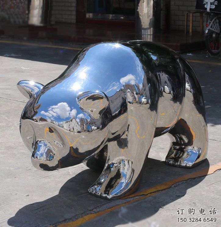 賓館大熊貓雕塑廠家 歐式仿真小品 現代創意大熊貓雕塑