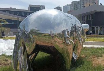 商場大熊貓雕塑廠家 中式戶外小品 酒店拉絲大熊貓雕塑