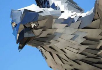 戶外獵鷹雕塑廠家 現(xiàn)代創(chuàng)意小品 酒店拉絲獵鷹雕塑