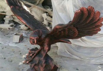 烤漆獵鷹雕塑廠家 戶外現(xiàn)代擺件 大型創(chuàng)意獵鷹雕塑