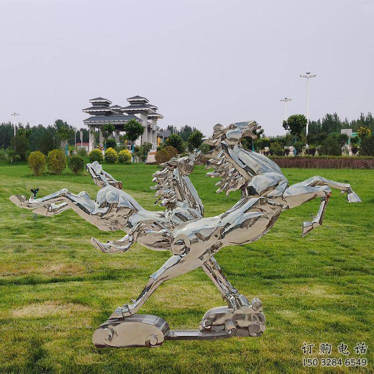 草地飛馬雕塑廠家 公園異形小品 戶外異形飛馬雕塑