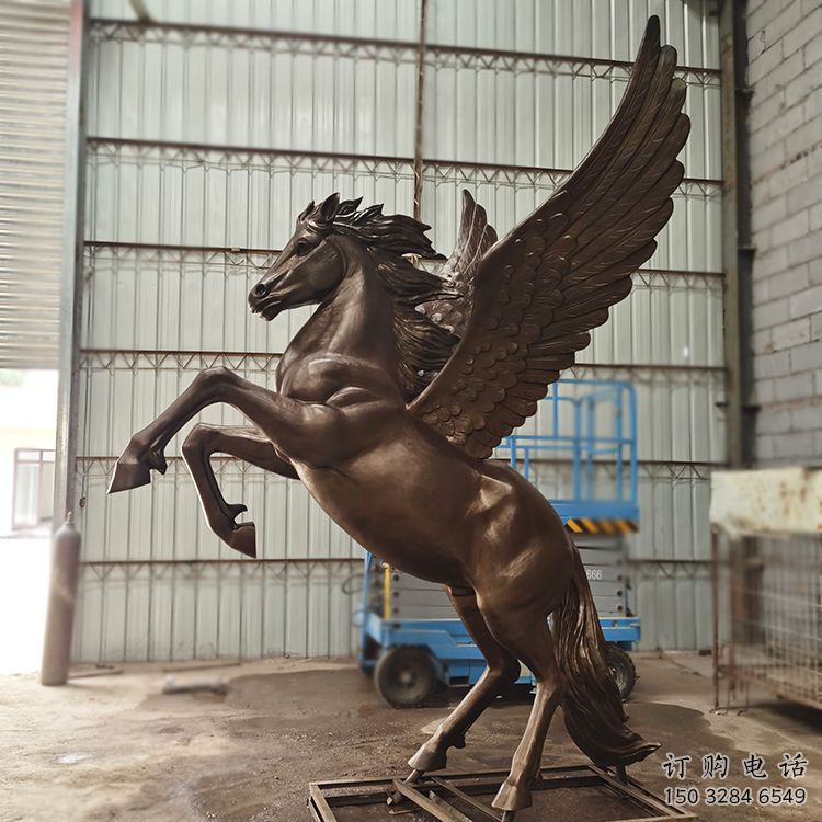 街道飛馬雕塑廠家 創意小品 酒店拉絲飛馬雕塑