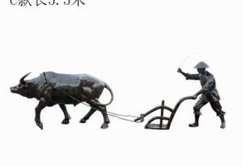 園林耕牛雕塑廠家 大型創意擺件 街道仿古耕牛雕塑