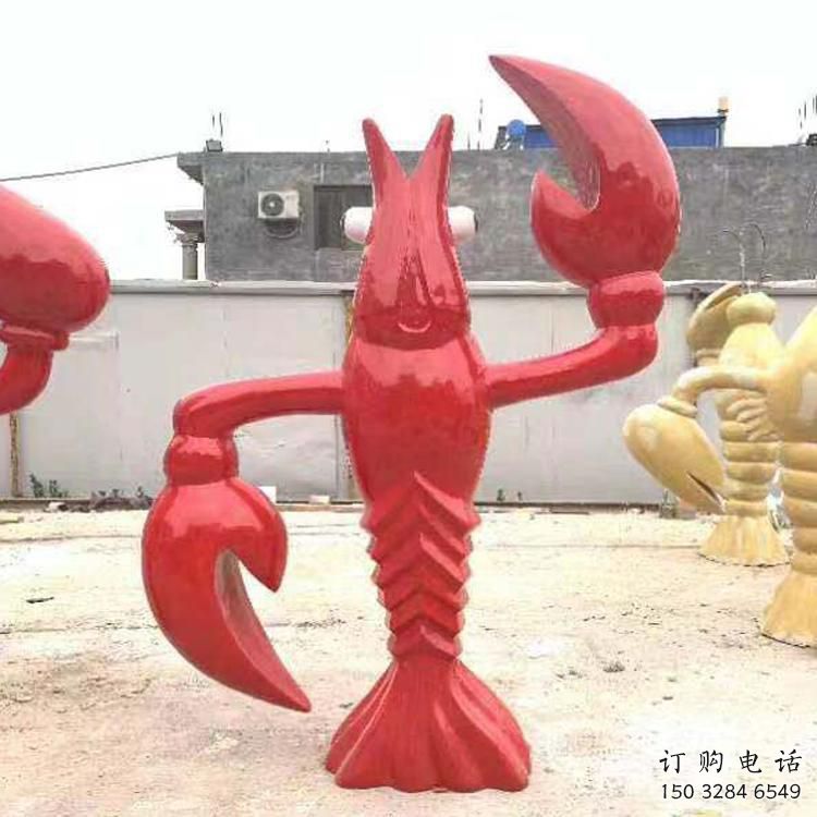 公園大蝦雕塑廠家 中式烤漆小品 風景區仿古大蝦雕塑