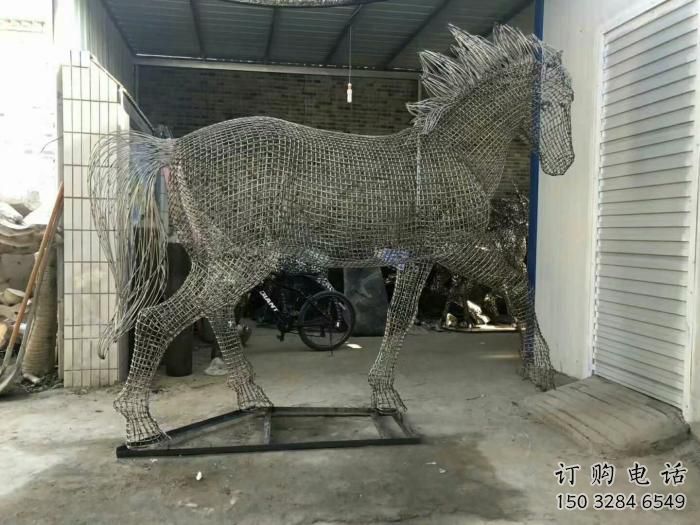 庭院花片馬雕塑廠家 歐式仿真擺件 戶外噴漆花片馬雕塑