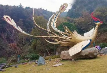 風(fēng)景區(qū)鳳凰雕塑廠家 中式創(chuàng)意擺件 戶外仿古鳳凰雕塑