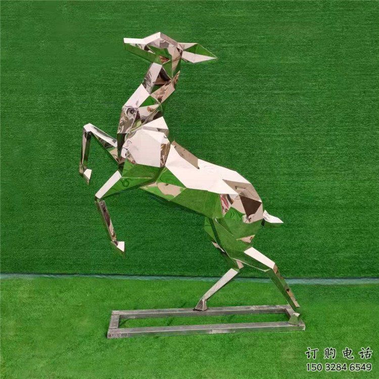 異形小鹿雕塑廠家 海洋異形擺件 酒店抽象小鹿雕塑