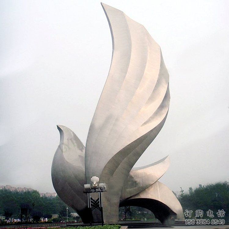 鏡面鴿子雕塑廠家 現代廣場擺件 游樂場異形鴿子雕塑