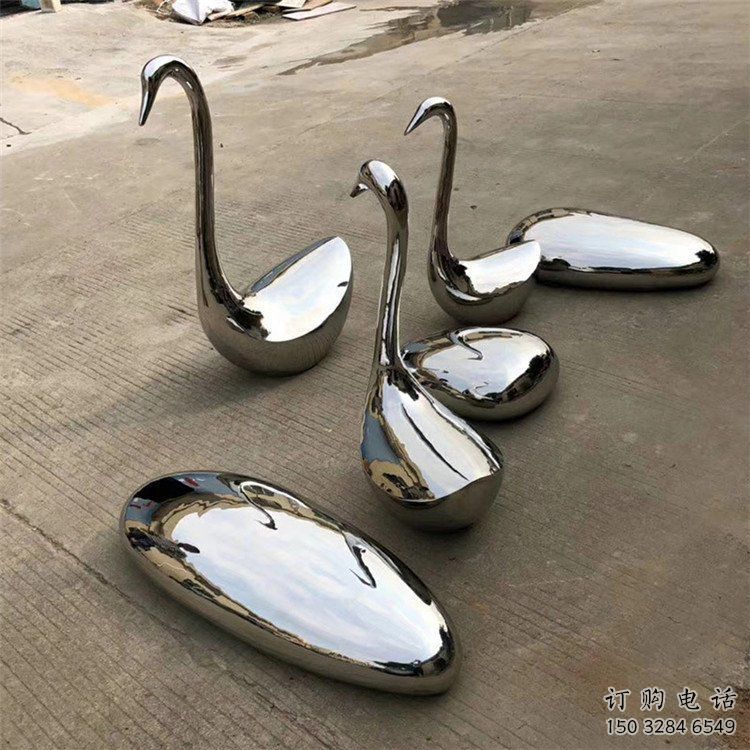 鍛造天鵝雕塑廠家 公園鏡面擺件 廣場啞光天鵝雕塑
