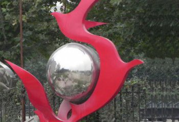 噴漆鴿子雕塑廠家 抽象廣場小品 戶外草地鴿子雕塑