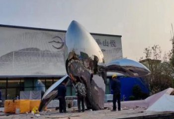 商業街鯨魚雕塑廠家 大型現代擺件 步行街異形鯨魚雕塑