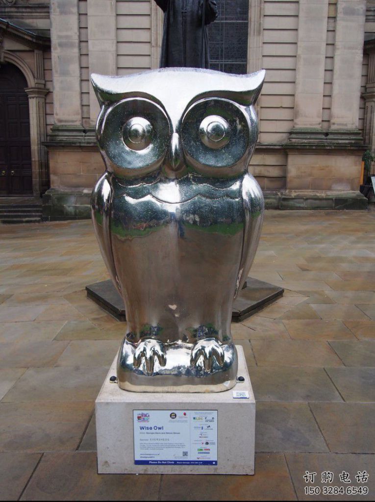 公園鷹雕塑廠家 中式鏡面小品 風景區仿真鷹雕塑