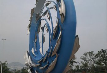 風景區(qū)魚群雕塑廠家 中式抽象擺件 現(xiàn)代創(chuàng)意魚群雕塑